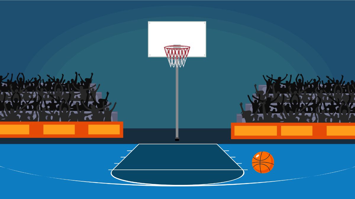 Blue Basketball Background Template