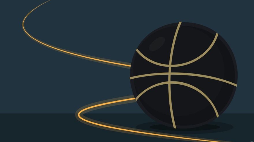 black basketball vector