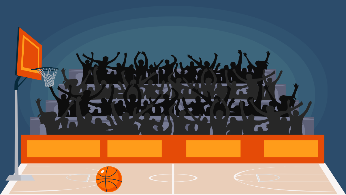 Basketball Crowd Background Template