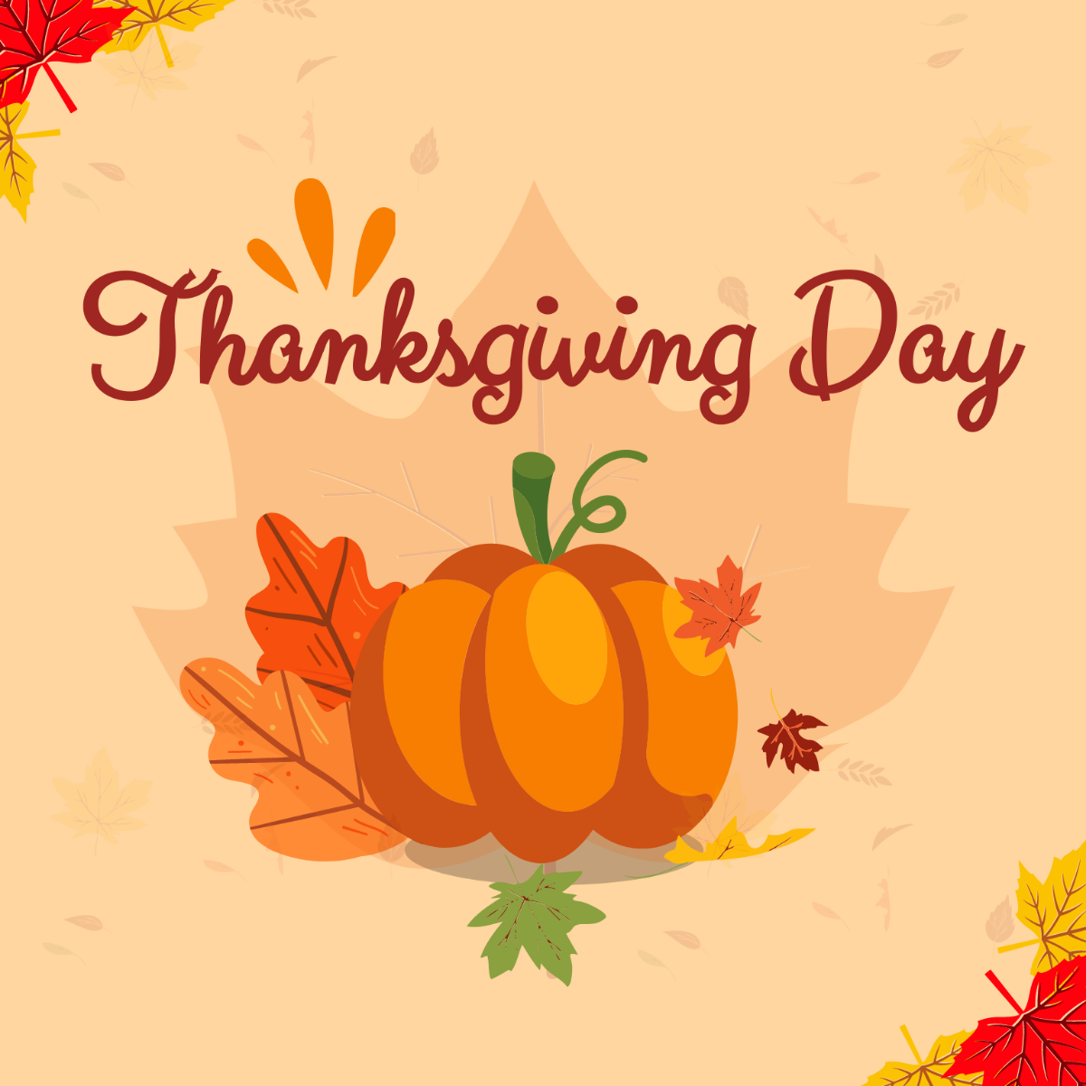 Thanksgiving Day Vector Template