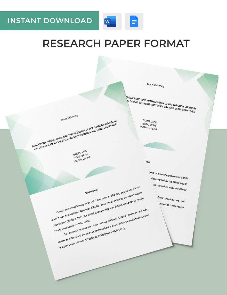 Research Paper Format in Word, Google Docs, Apple Pages