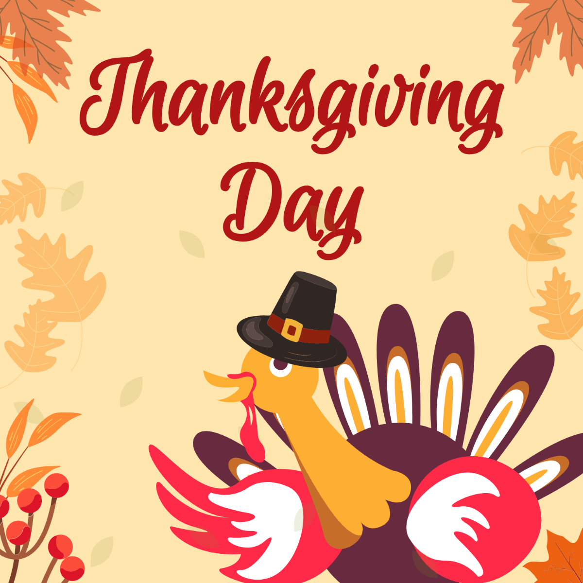 Thanksgiving Day Illustration Template