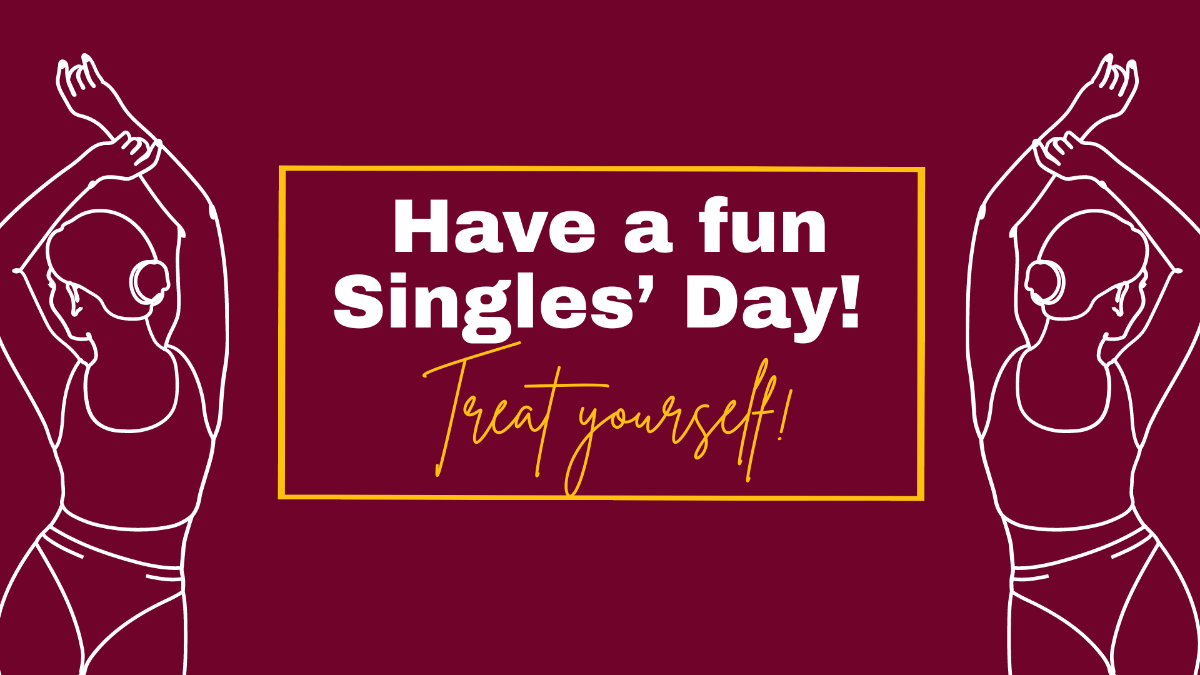 Singles Day Wishes Background Template