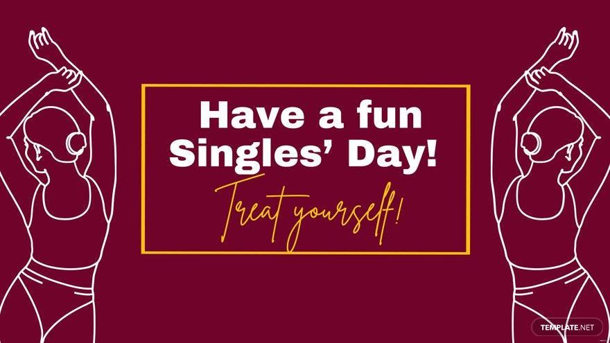 Free Singles Day Wishes Background