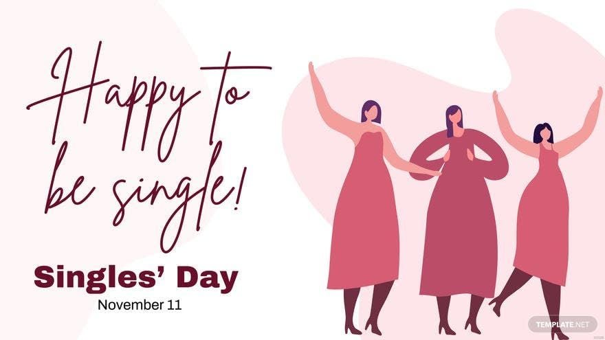 Free Singles Day Flyer Background