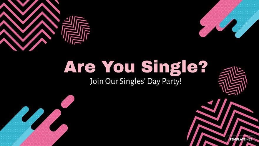 Free Singles Day Invitation Background