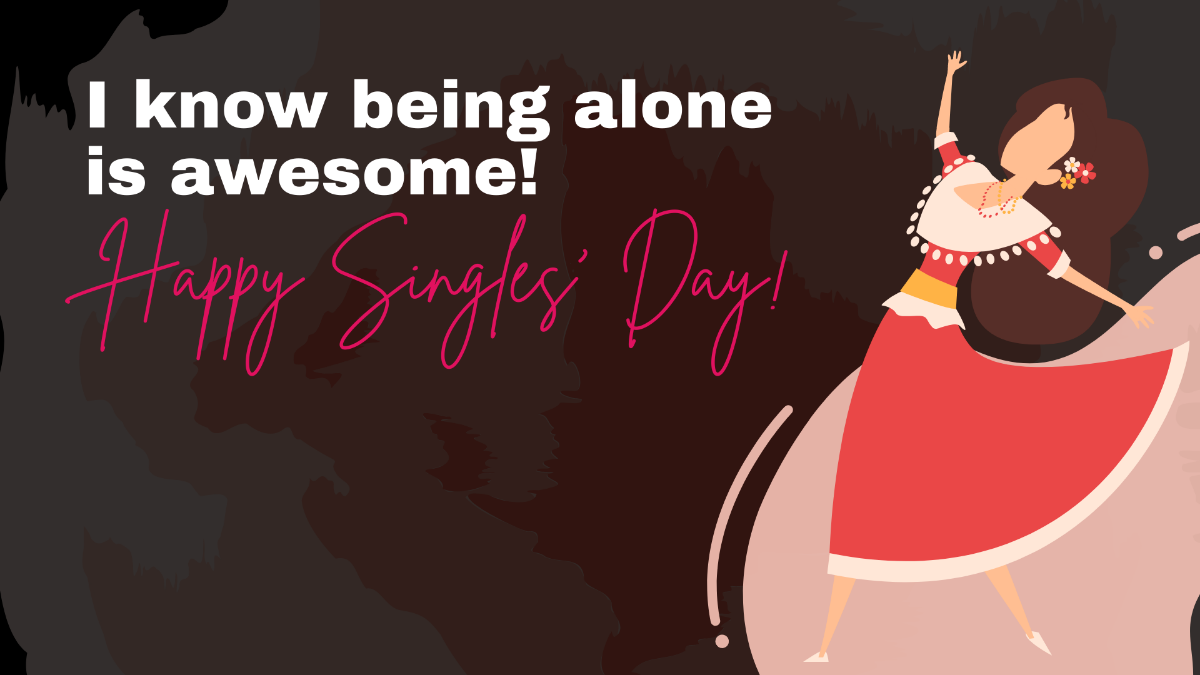 Singles Day Greeting Card Background Template