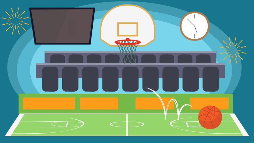 Free Cartoon Basketball Background