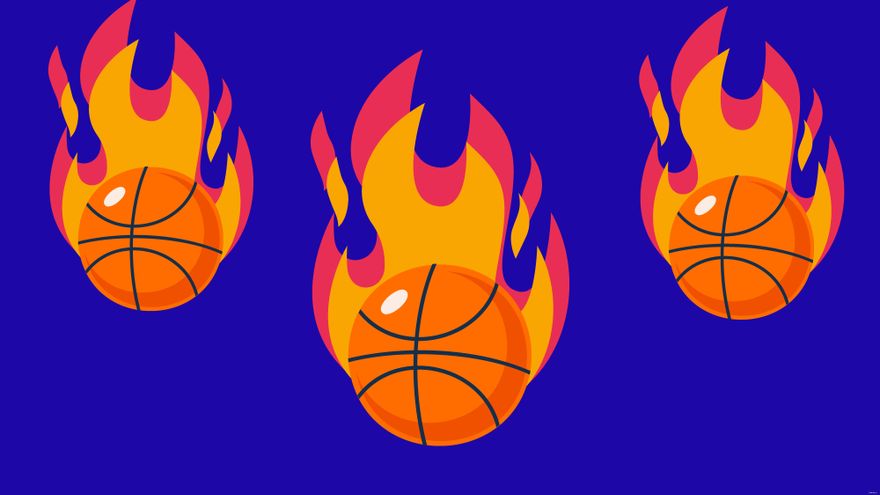 Basketball Fire Background