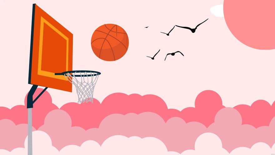 Aesthetic Basketball Background in Illustrator, EPS, SVG, JPG, PNG