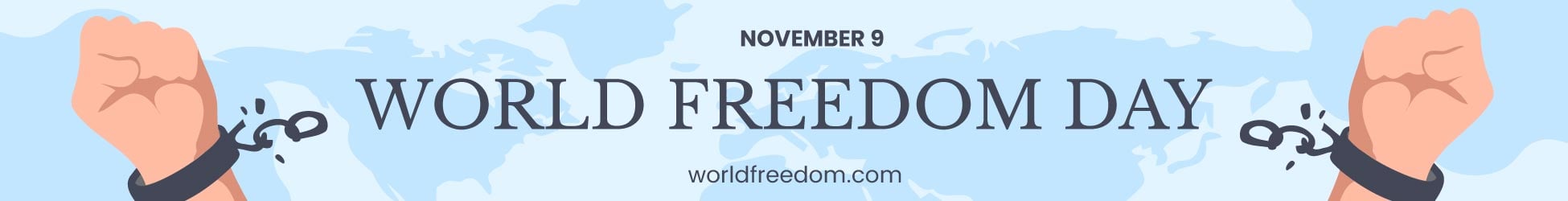 World Freedom Day Website Banner in Illustrator, PSD, EPS, SVG, JPG, PNG