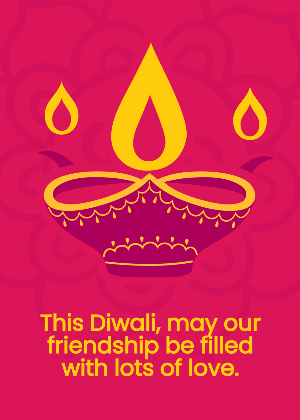Diwali Wishes For Friend Template