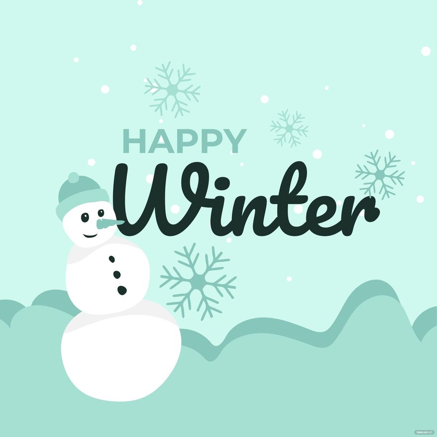Free Happy Winter Illustration in Illustrator, PSD, EPS, SVG, JPG, PNG