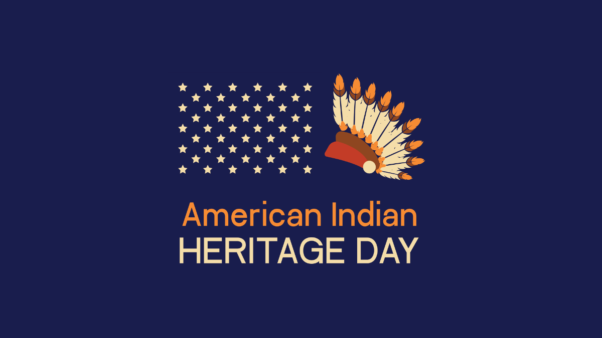 American Indian Heritage Day Vector Background Template