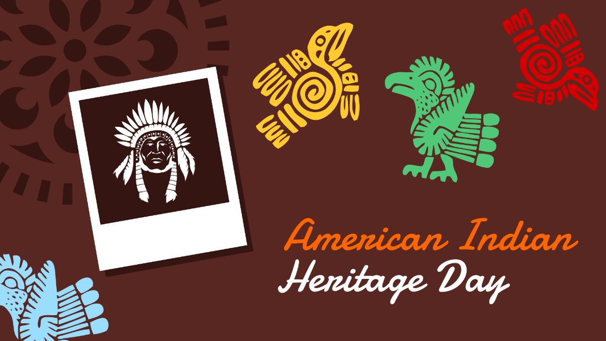 American Indian Heritage Day Photo Background Template