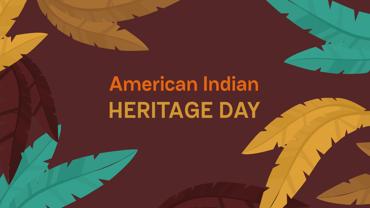 Free American Indian Heritage Day Banner Background Template