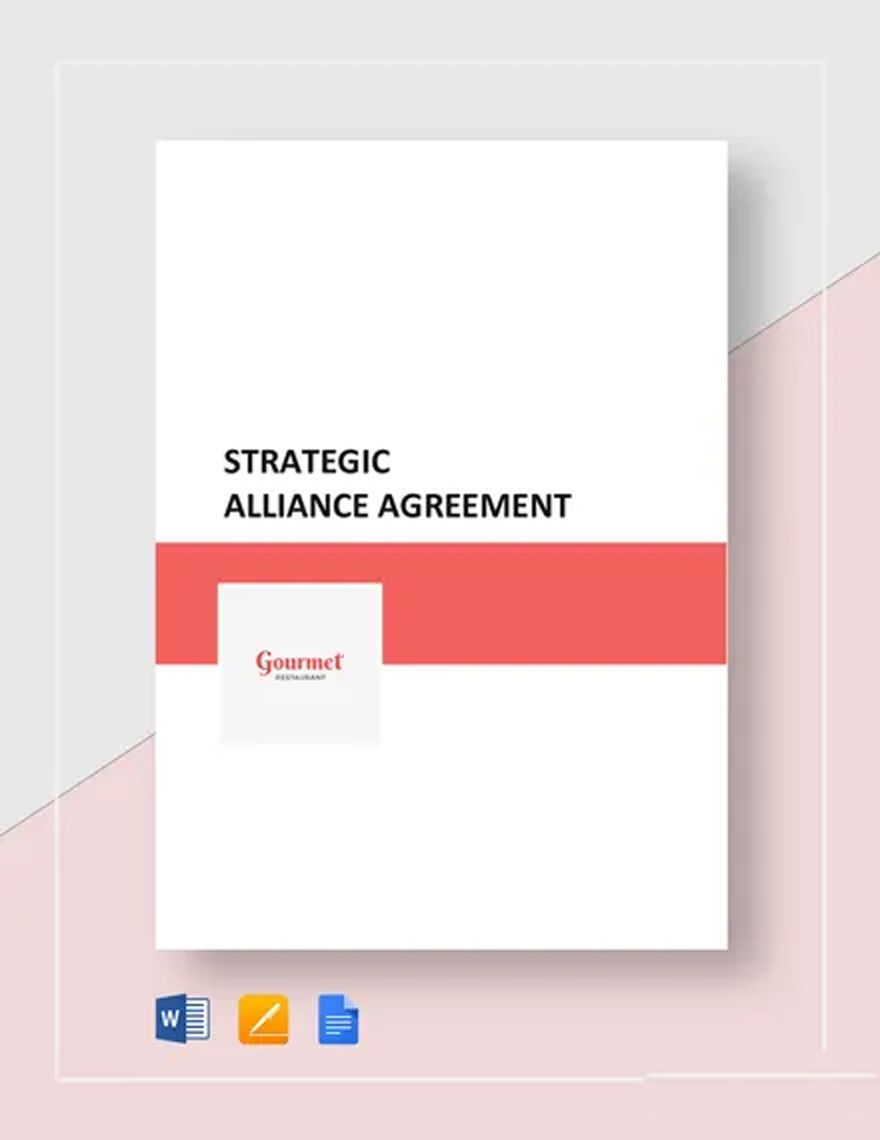 Restaurant Strategic Alliance Agreement Template