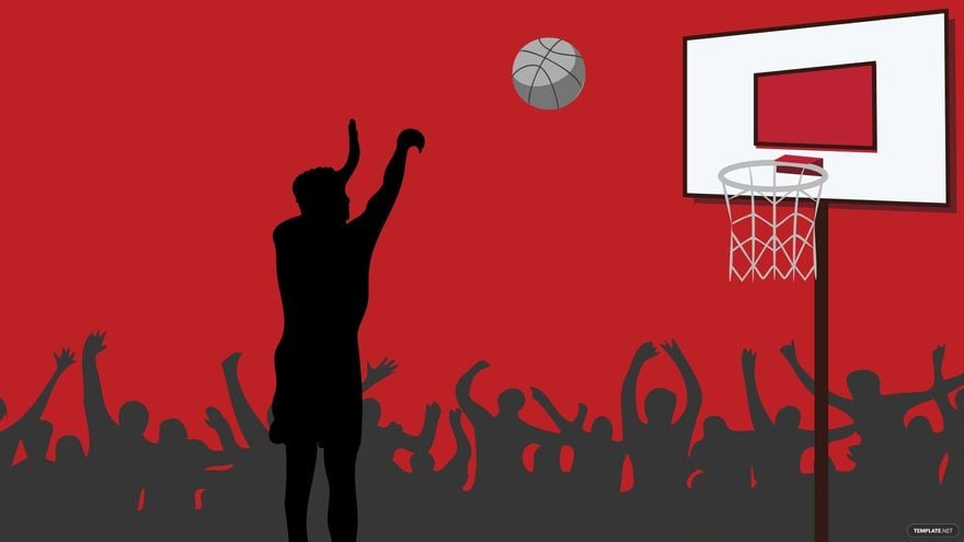 Free Red Basketball Background