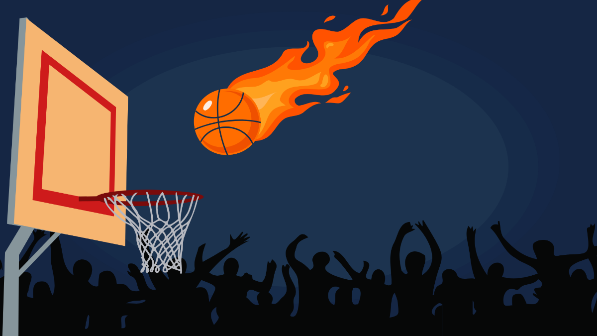 Falling Basketball Background Template
