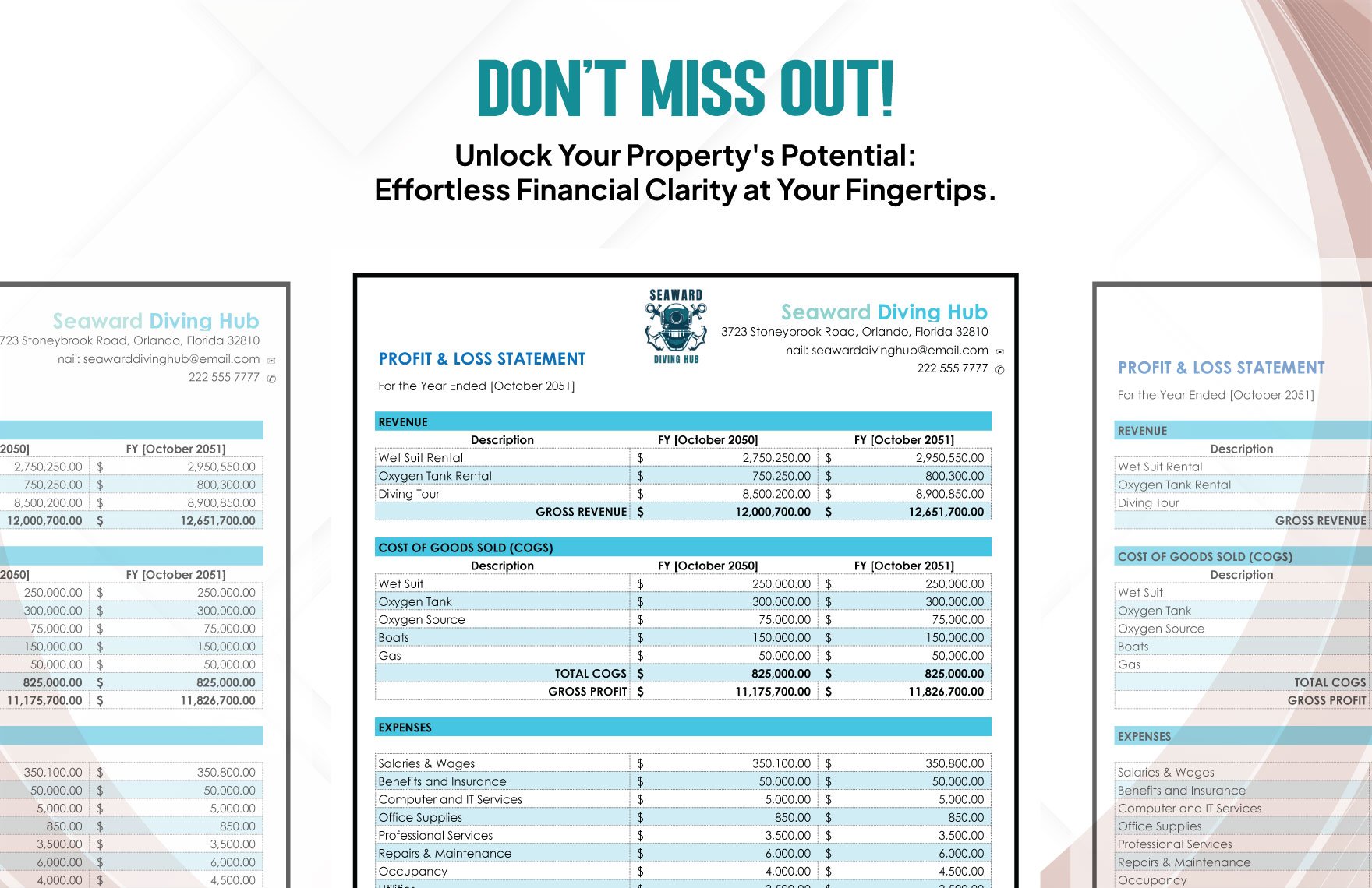 Rental Profit And Loss Template