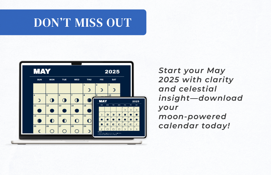 May 2025 Calendar Template With Moon Phases