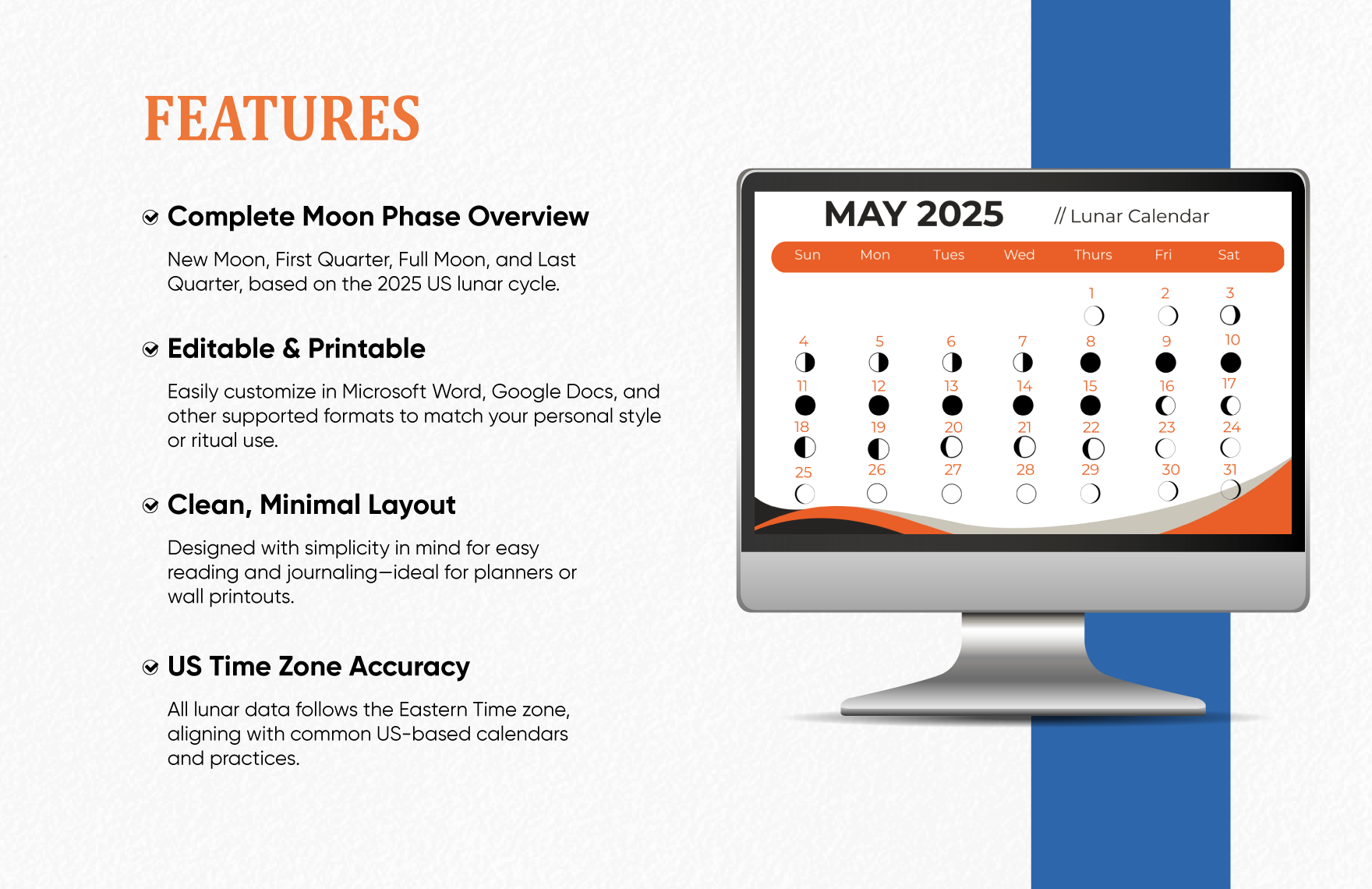 Lunar Calendar May 2025