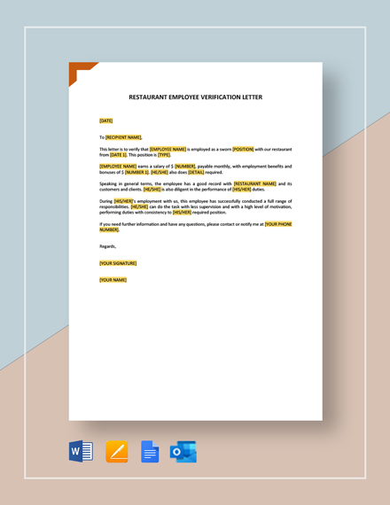 12+ FREE Restaurant Letter Templates - Microsoft Word (DOC) | Template.net