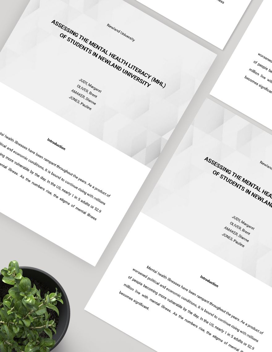 Simple Research Paper Template