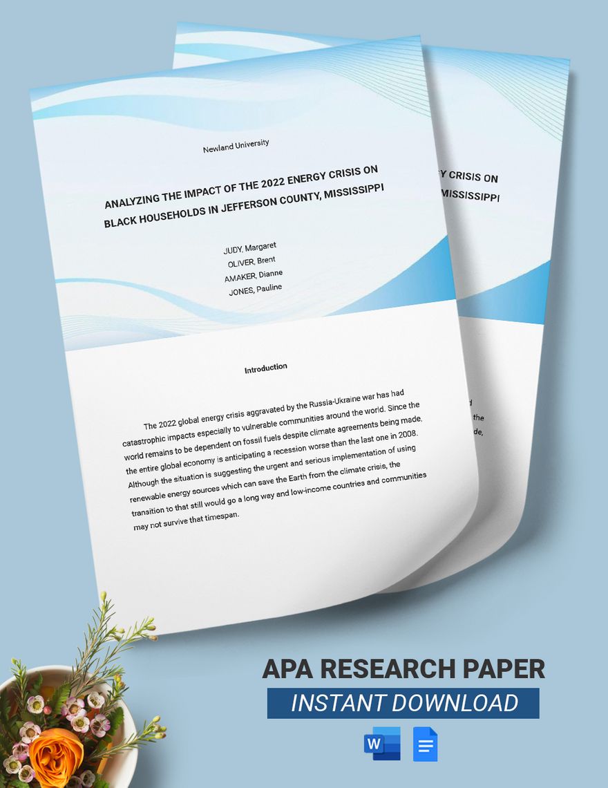 APA Research Paper Template