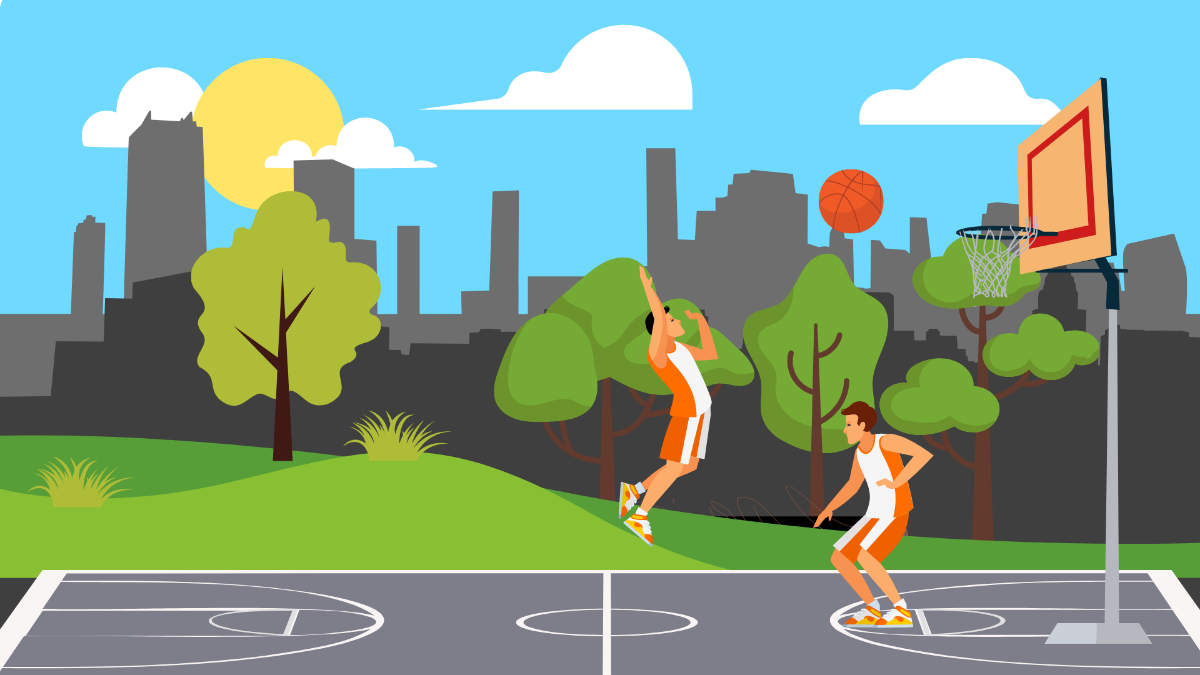 Street Basketball Background Template