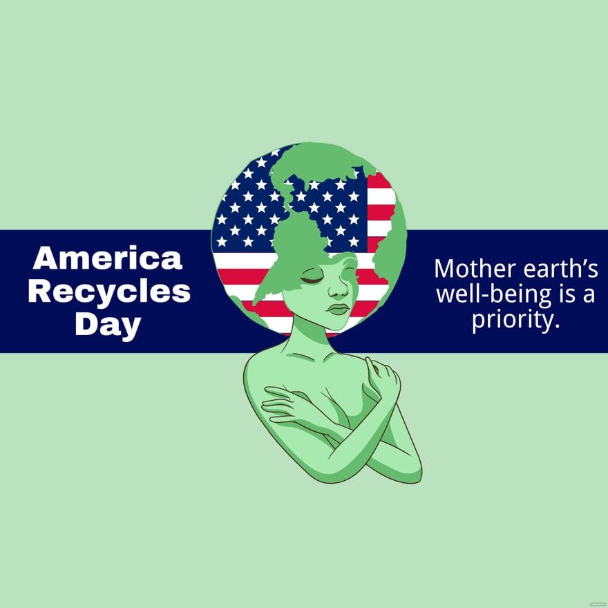 America Recycles Day Flyer Background