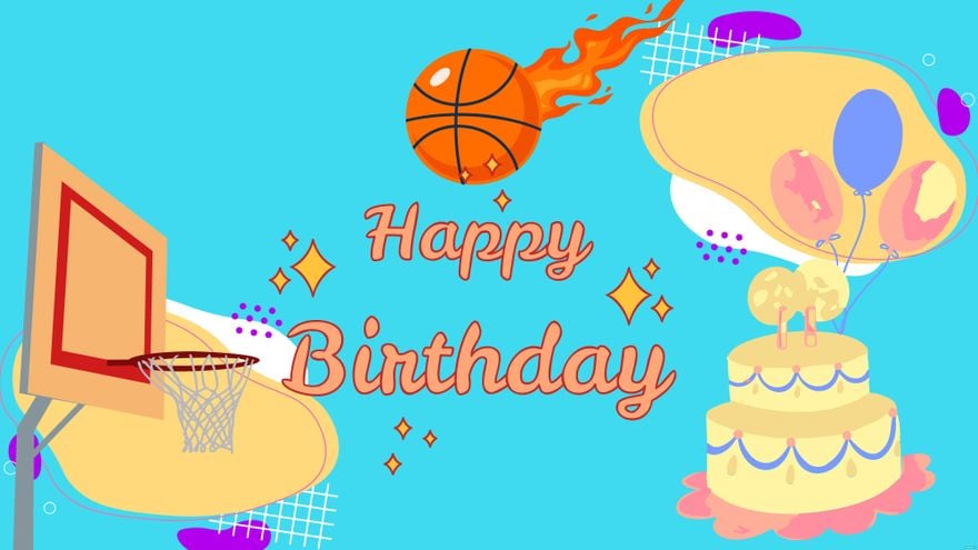 Free Basketball Background For Birthday