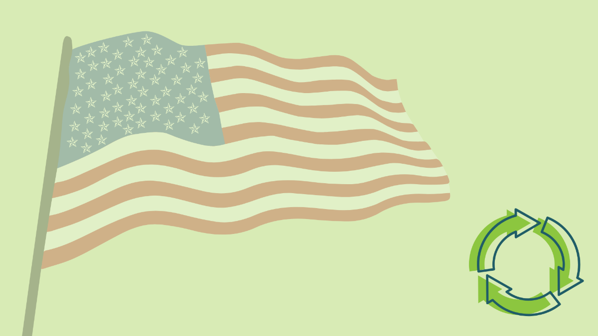 Free High Resolution America Recycles Day Background Template
