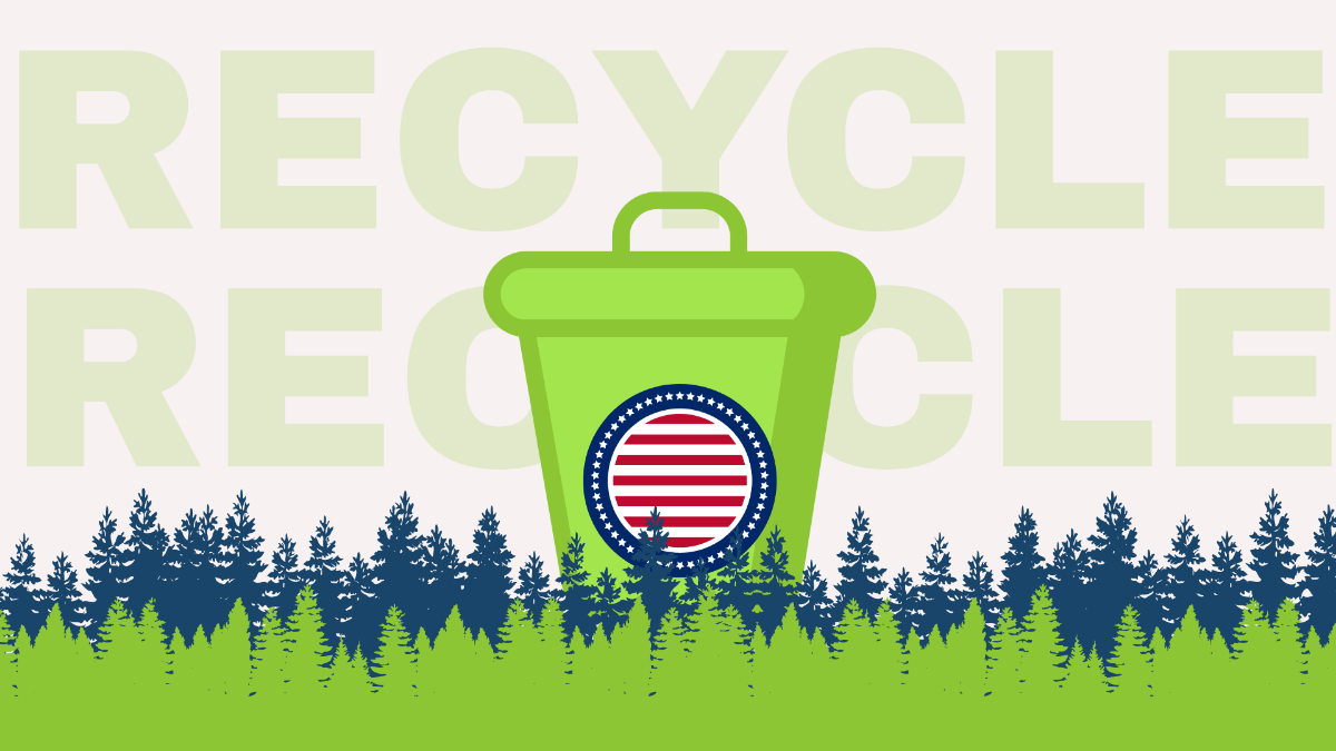America Recycles Day Wallpaper Background Template