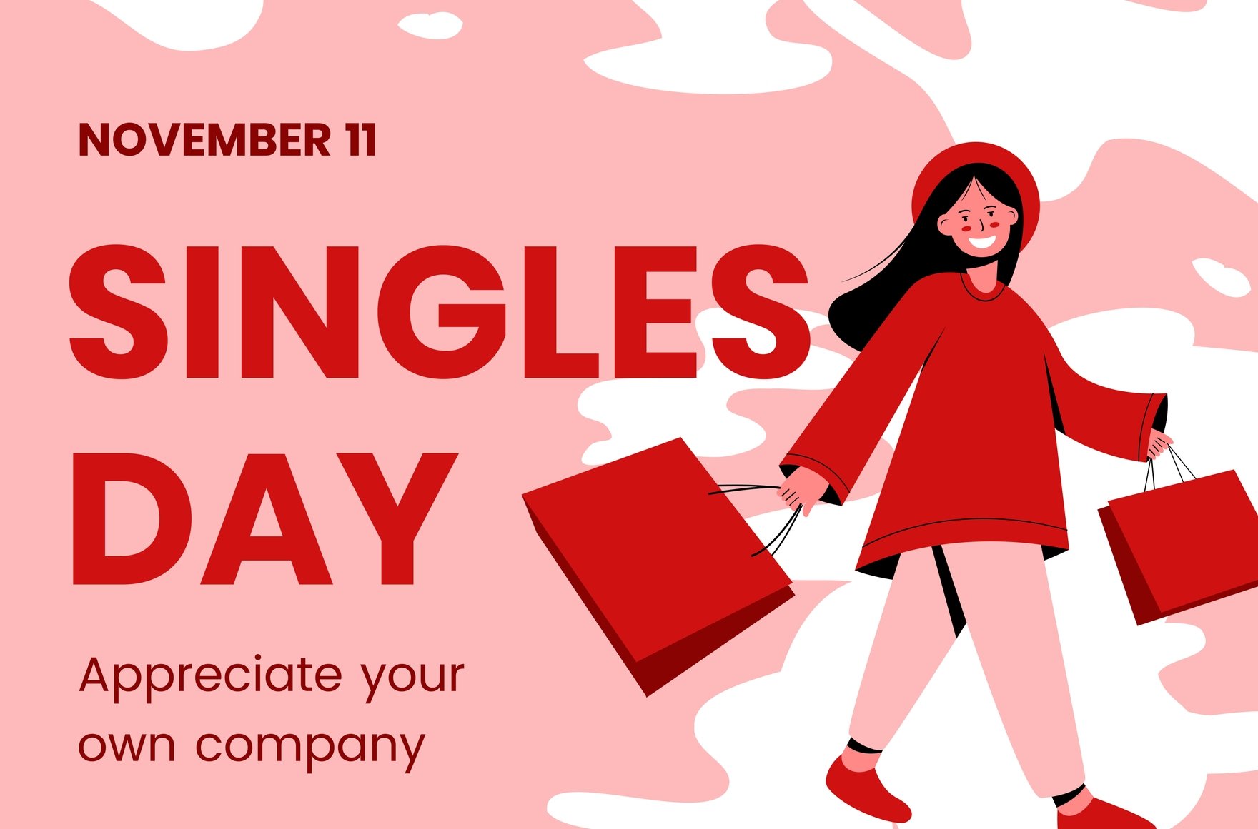 Singles Day Banner in Illustrator, PSD, EPS, SVG, JPG, PNG