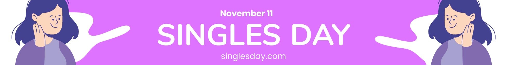 Singles Day Website Banner