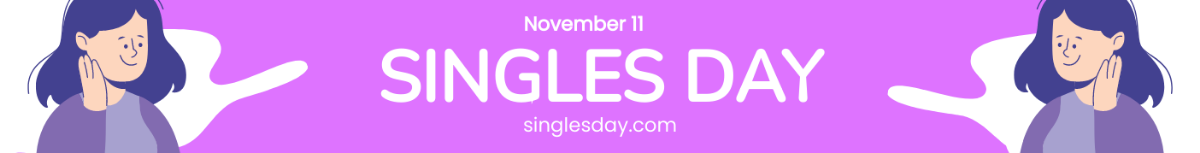 Singles Day Website Banner Template