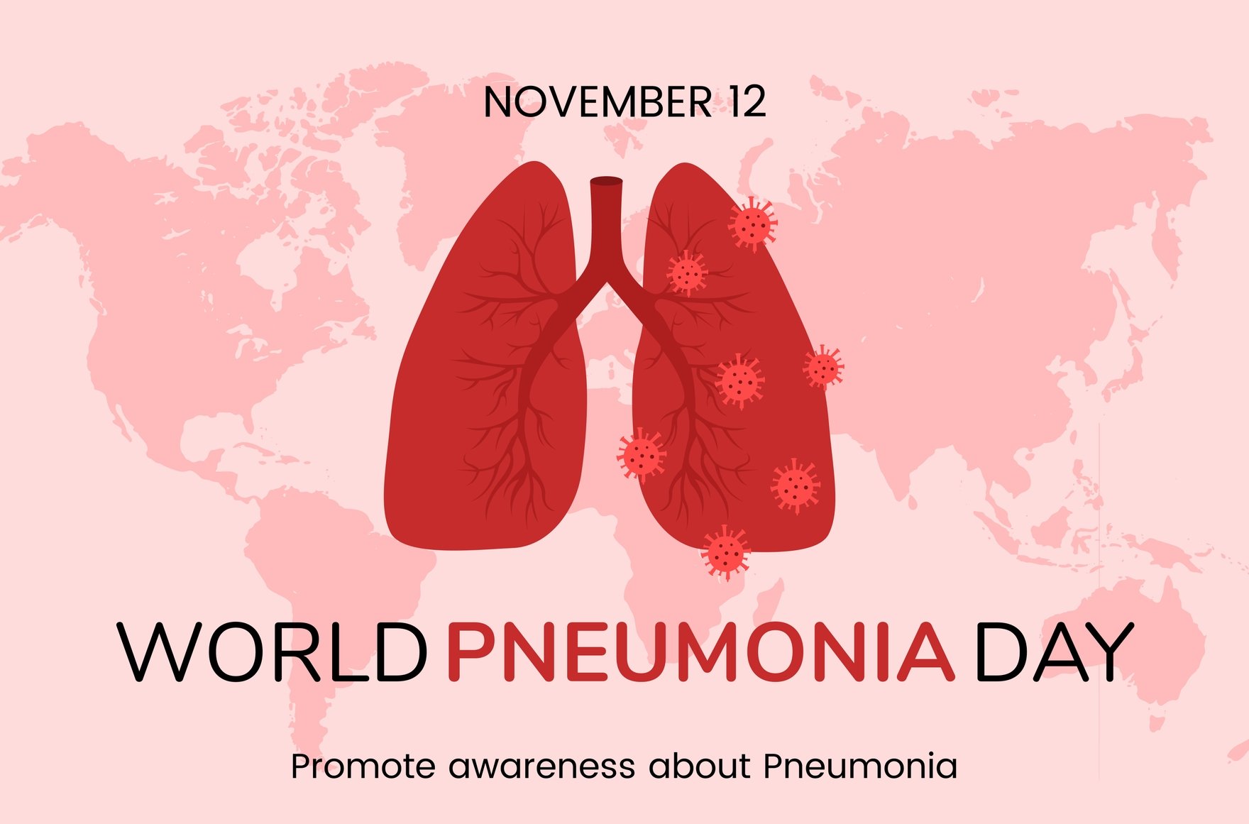 World Pneumonia Day Banner in Illustrator, PSD, EPS, SVG, JPG, PNG
