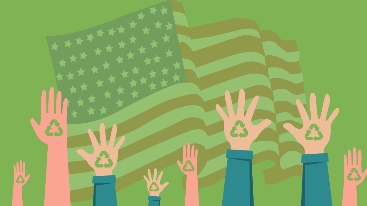 America Recycles Day Background Template