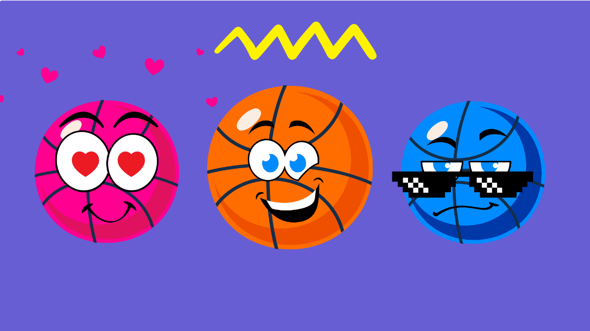Funny Basketball Background Template