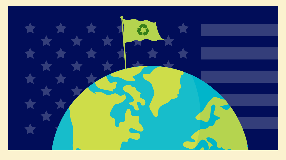 America Recycles Day Photo Background Template
