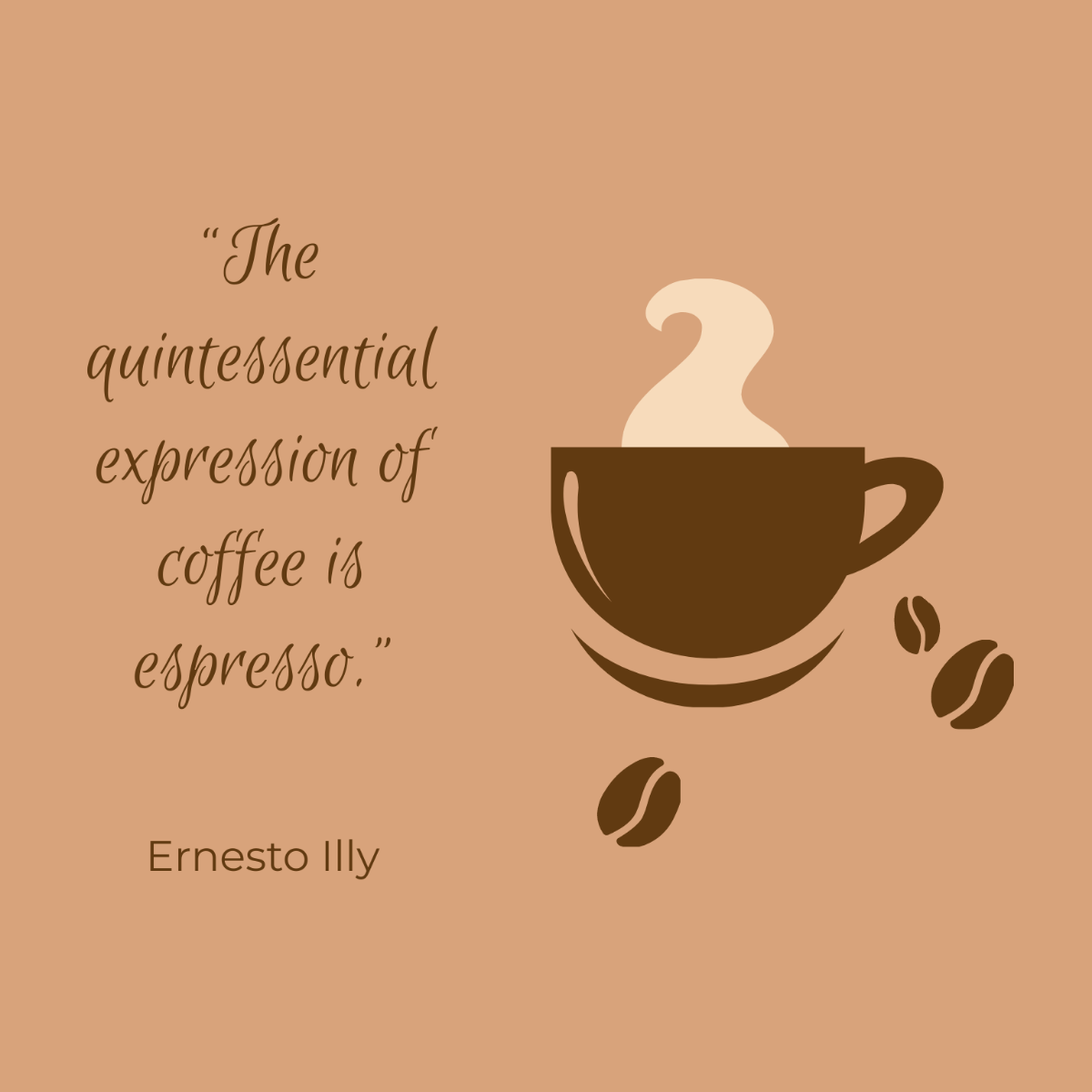 National Espresso Day Quote Vector Template