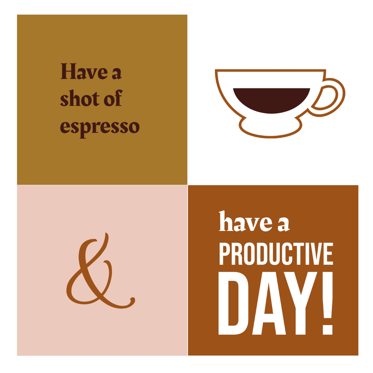National Espresso Day Greeting Card Vector Template