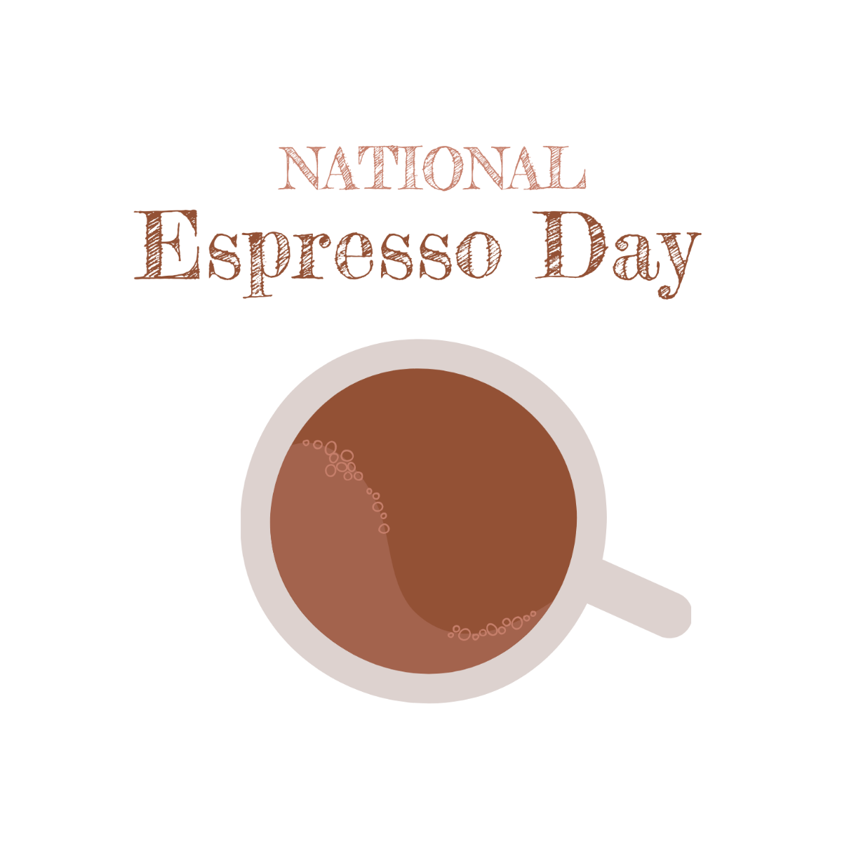 National Espresso Day Vector Template