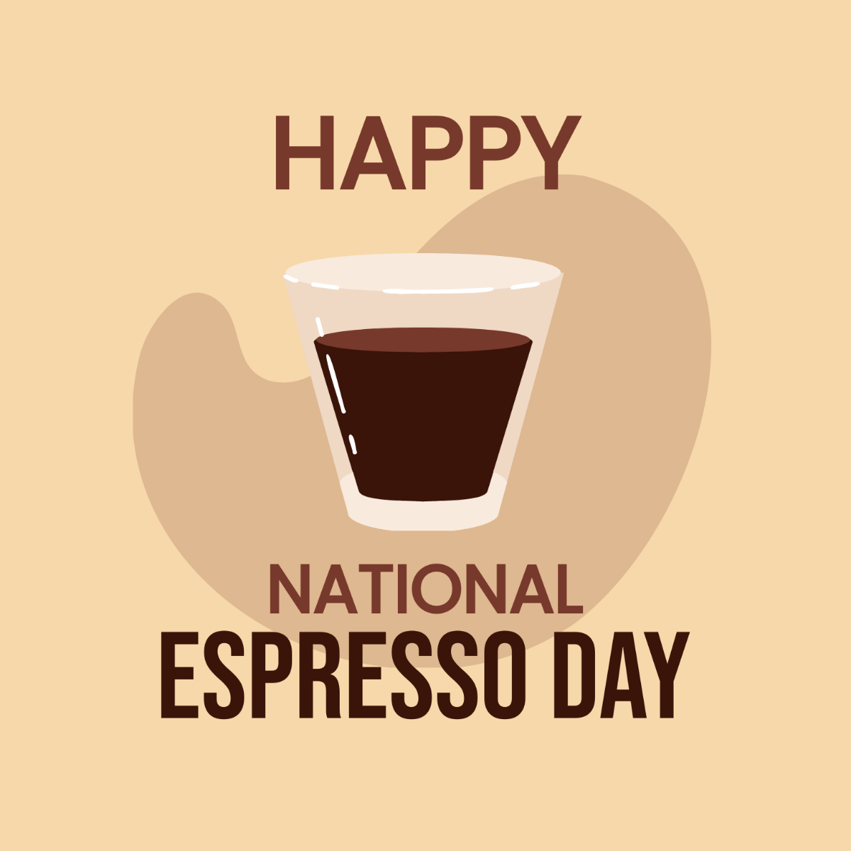 Happy National Espresso Day Vector Template