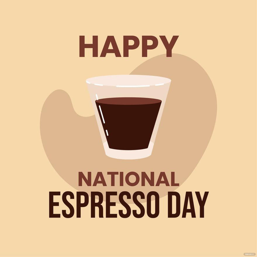 Happy National Espresso Day Vector