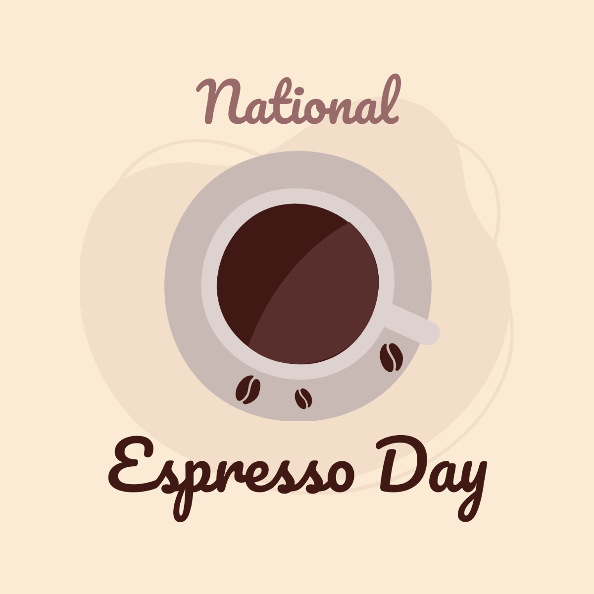 National Espresso Day Illustration Template