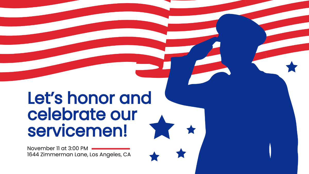 Veterans Day Invitation Background Template
