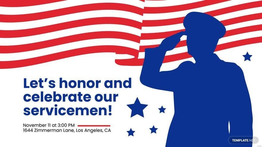 Free Veterans Day Invitation Background