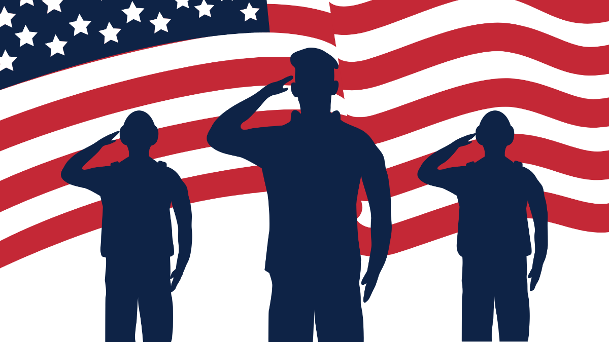 Veterans Day Banner Background Template